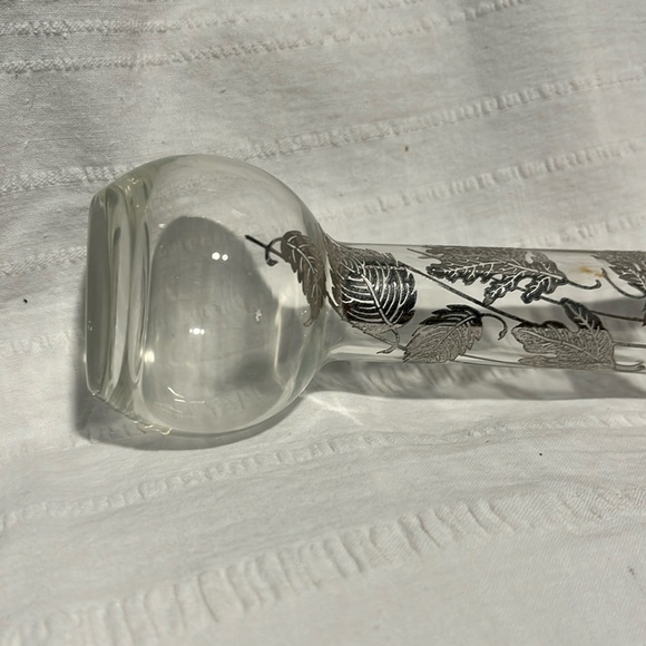 Vintage Sterling Silver City Overlay Bud Vase Leaf Leaves Pattern 6” Shabby Chic - Picture 11 of 15